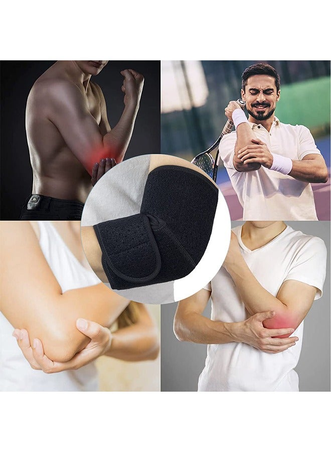 اتش واي دعامة الكوع القابلة للتعديل للرجال والنساء - تسكين فوري للألم لمرفق التنس ومرفق لاعب الجولف والتهاب الأوتار والتهاب المفاصل - دعم متقدم لرفع الأثقال وصالة الألعاب الرياضية والتعافي من الإصابات الرياضية والاستخدام اليومي - Image 5