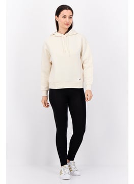 Adidas Women Sportswear Fit Long Sleeve Outdoor Hoodies, Cream  - Image 4