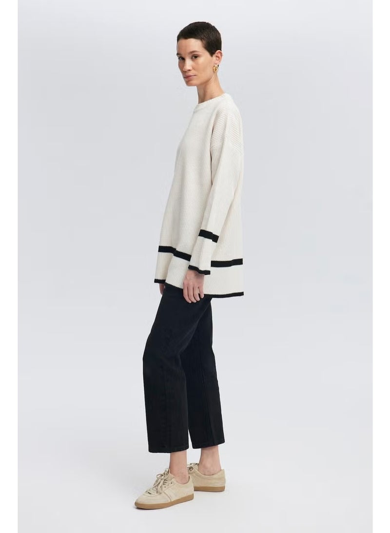 Touche Striped Detailed Knit Tunic - Image 3