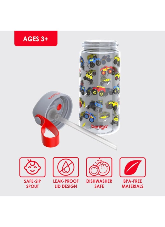 Bentgo Kinds Water Bottle  Trucks  450 ml  - Image 1