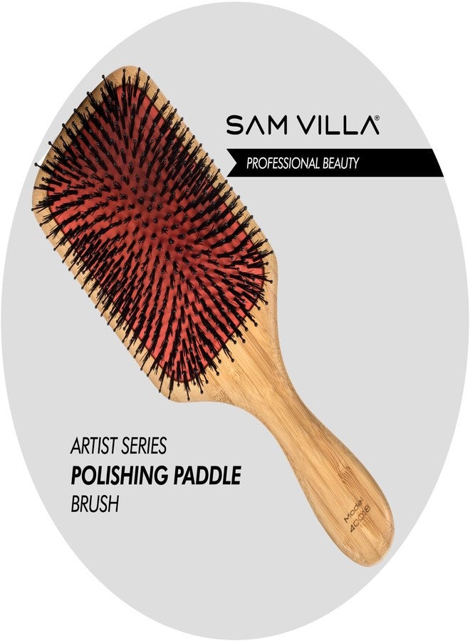 Sam Villa Artist Series Polishing Wooden Paddle Brush For Hair Styling - Image 2