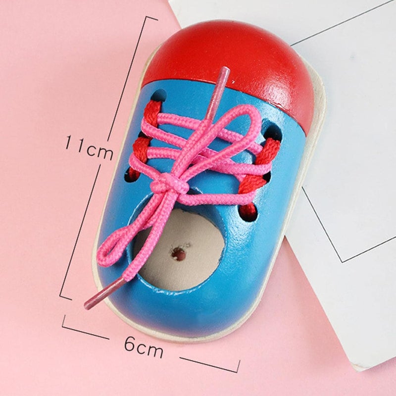 كلاراكو لوحة أنشطة خشبية مكونة من قطع خشبية، لعبة سفر، أدوات تنمية للأطفال، 11 × 6 سم - Image 4