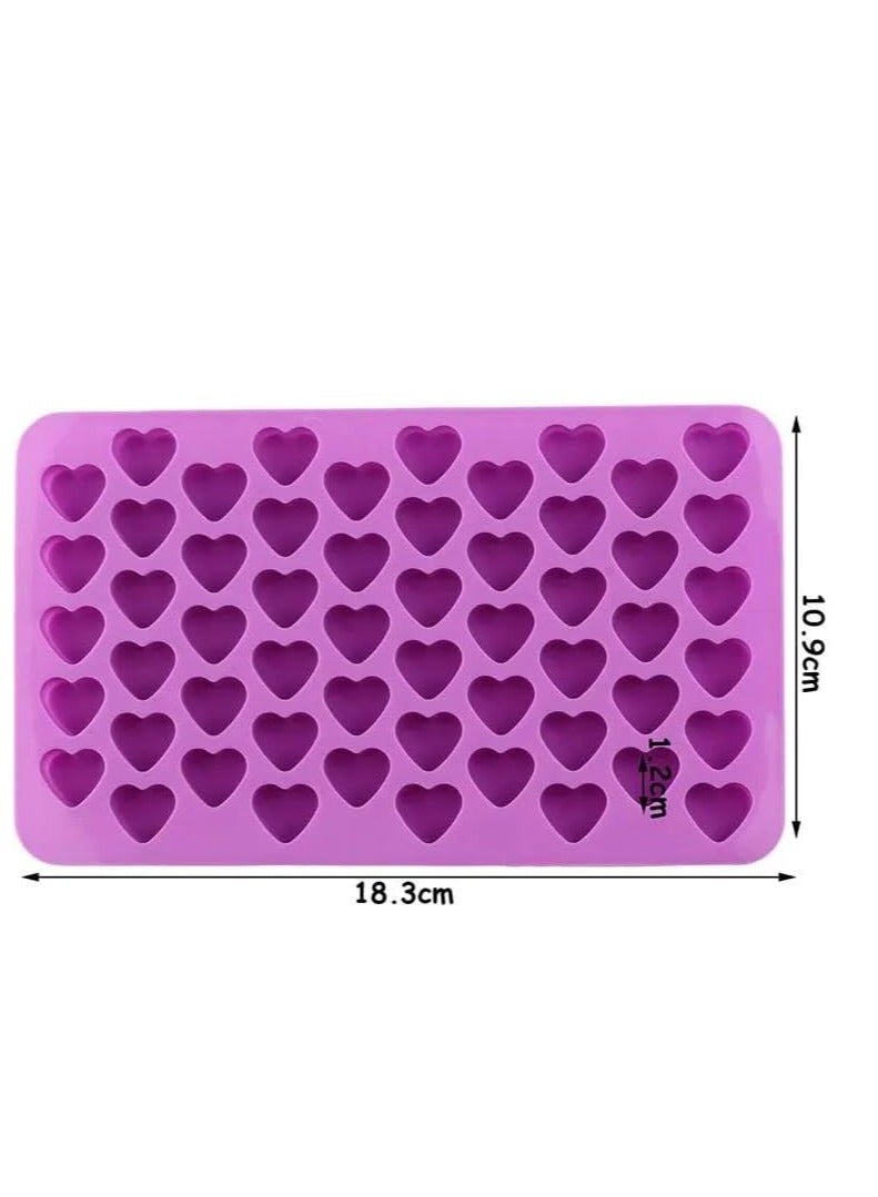 Silicone Baking Mold Ice Cube Tray for Chocolate Soap Cake Decorating Wax Jelly (Heart Shape) H - Image 2