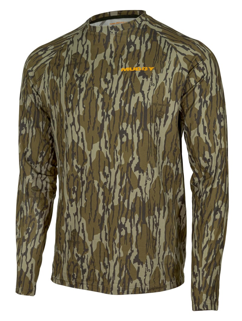 Muddy Outdoors Mens TRX Base Layer Shirt Mossy Oak Bottomland Large - Image 2