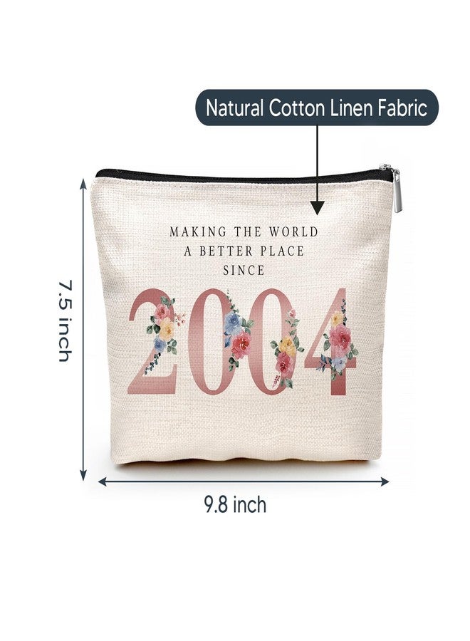 Makeup Bags for Teen Girl Gifts Trendy Stuff, Cosmetic Bag for Travel Toiletry, 22 Years Old Girl Graduation Teacher Gift, Birthday Gifts for Sister, Best Friend(Year 2004) - Image 2