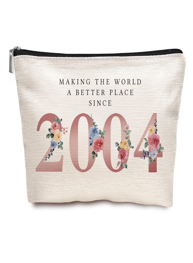 Makeup Bags for Teen Girl Gifts Trendy Stuff, Cosmetic Bag for Travel Toiletry, 22 Years Old Girl Graduation Teacher Gift, Birthday Gifts for Sister, Best Friend(Year 2004) - Image 1