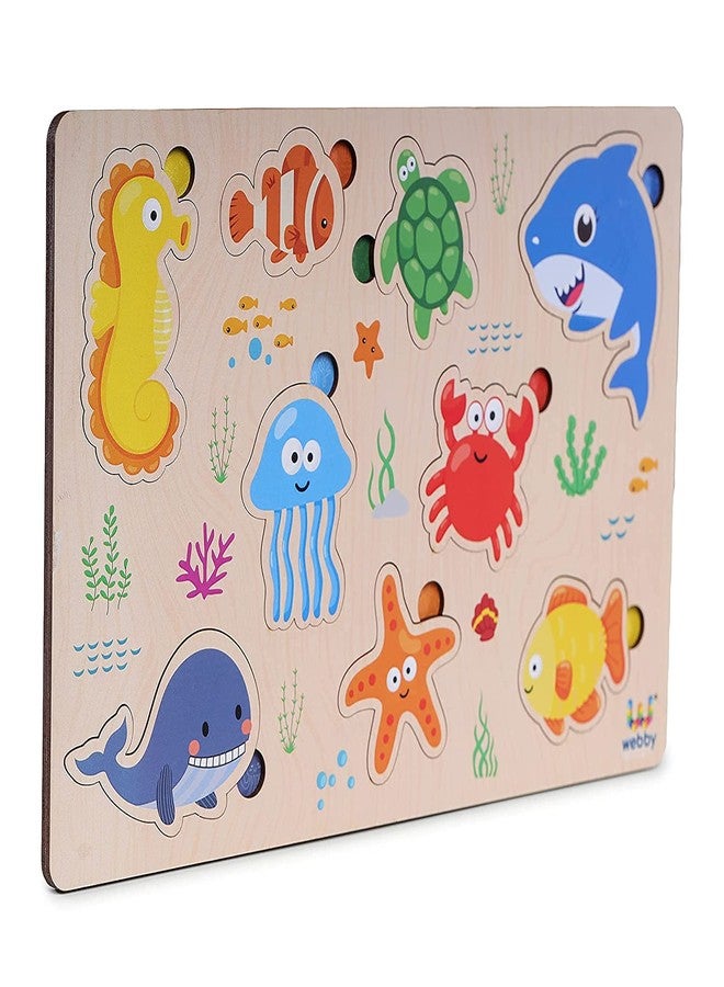 Webby Sea Animal Educational Wooden Puzzle for Kids - Image 5
