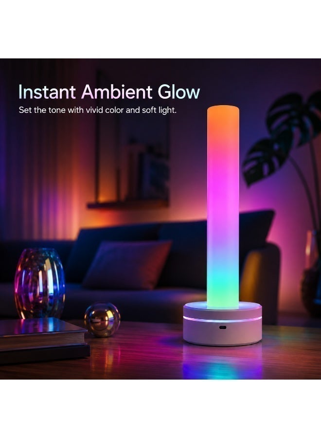 GroveMade RGB Sound Activated Night Light, Music Sync led Ambient Lamp with Rechargeable Battery, Color Changing Rhythm Light for Bedroom, Gaming Room, Desk & Party Decor - Image 3