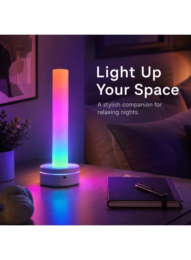 GroveMade RGB Sound Activated Night Light, Music Sync led Ambient Lamp with Rechargeable Battery, Color Changing Rhythm Light for Bedroom, Gaming Room, Desk & Party Decor - Image 2