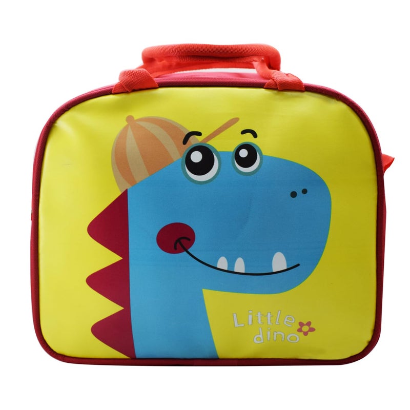 Asera Insulated Lunch Bag for Kids, Tiffin Bag for Office/College/School, Lightweight, Durable Handles, Multiple Pockets (Dino 1 Pc) - Image 1