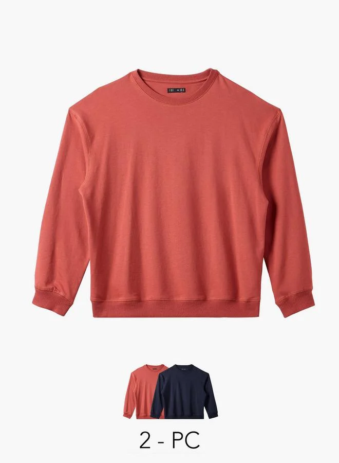 سبلاش فيڤ طقم قطعتين سويت شيرت بقصة عادية