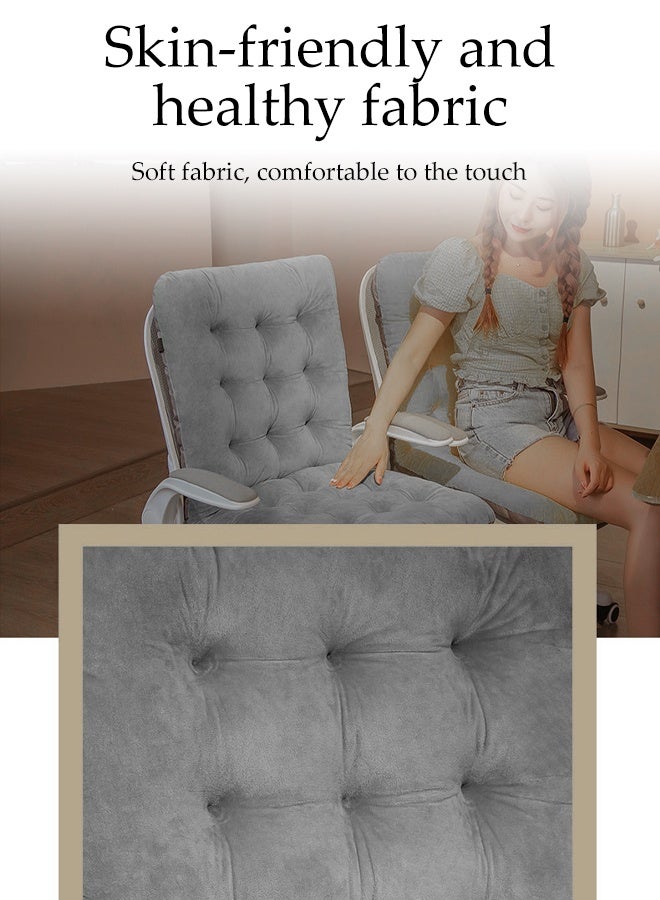 Chair Cushion,Plush PP Cotton,Comfortable  Non Slip Seat Cushion for Back,Lounger Pad with Back Support and Fixing Band,for Home Office - Image 4