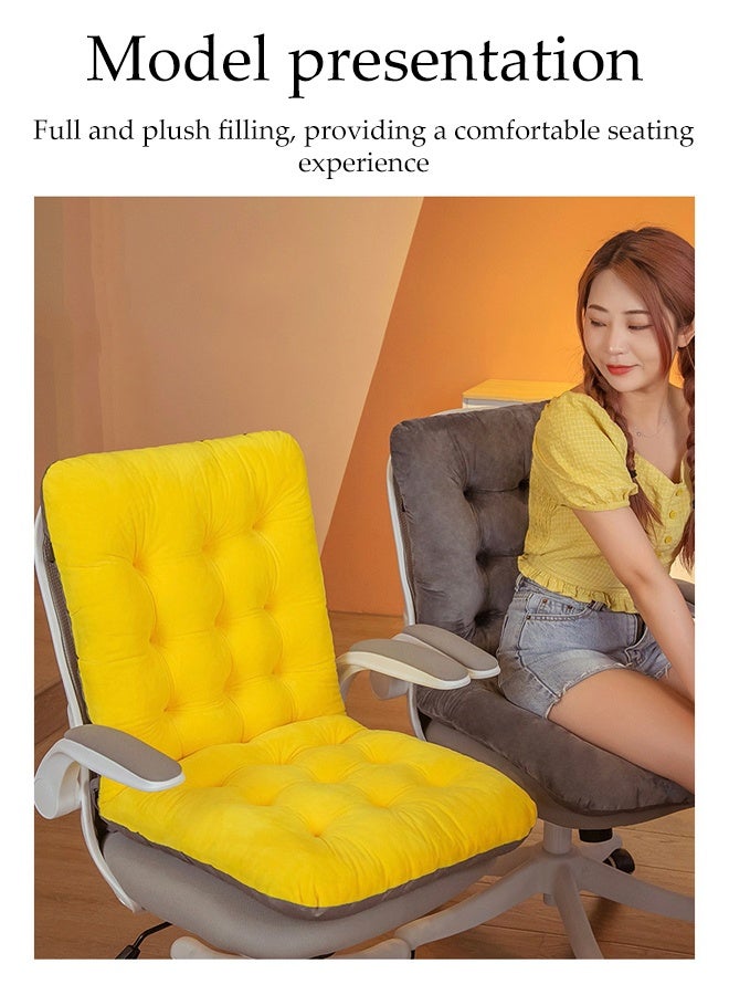 Chair Cushion,Plush PP Cotton,Comfortable  Non Slip Seat Cushion for Back,Lounger Pad with Back Support and Fixing Band,for Home Office - Image 5