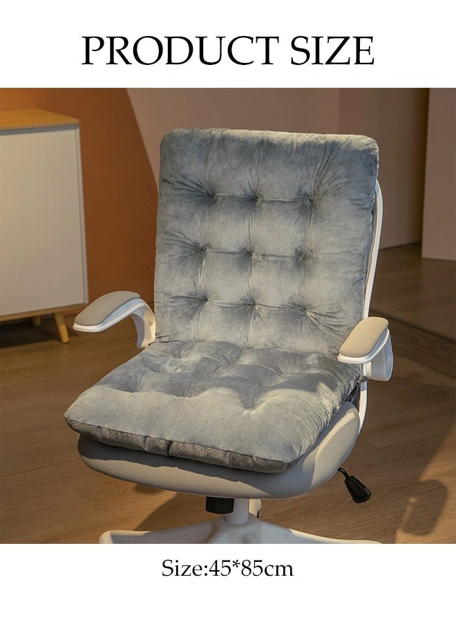 Chair Cushion,Plush PP Cotton,Comfortable  Non Slip Seat Cushion for Back,Lounger Pad with Back Support and Fixing Band,for Home Office - Image 2