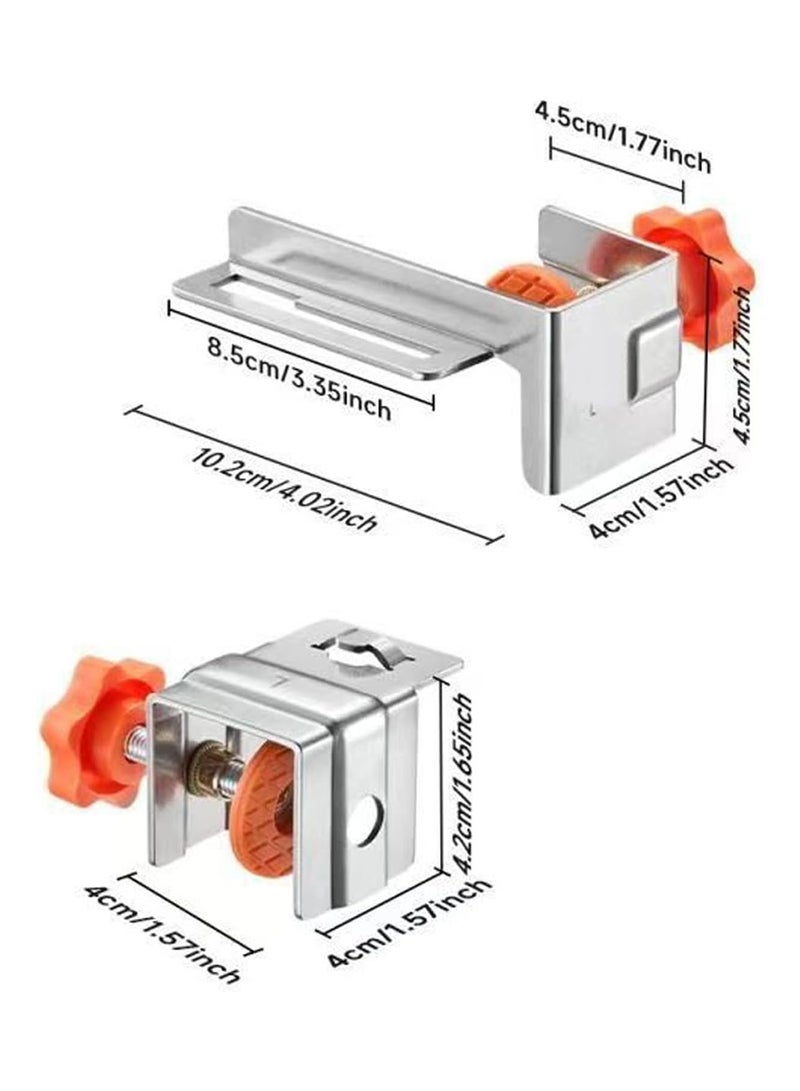 MVAQKLM  Drawer Front Installation Clamps, 2pcs Adjustable Stainless Steel Drawer Panel Clamps, Mounting Jig for Kitchen Cabinet Carpentry, Precise Alignment Tool for Furniture Assembly - Image 5