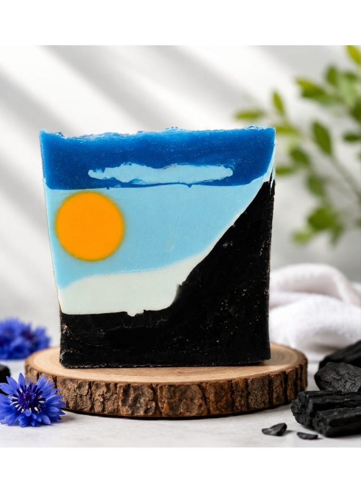LEVON 🧼💙 Natural Charcoal, Blue Indigo, Milk & Vitamin E Soap 100g ✨ Deep Cleansing & Moisturizing 🌿 - Image 1