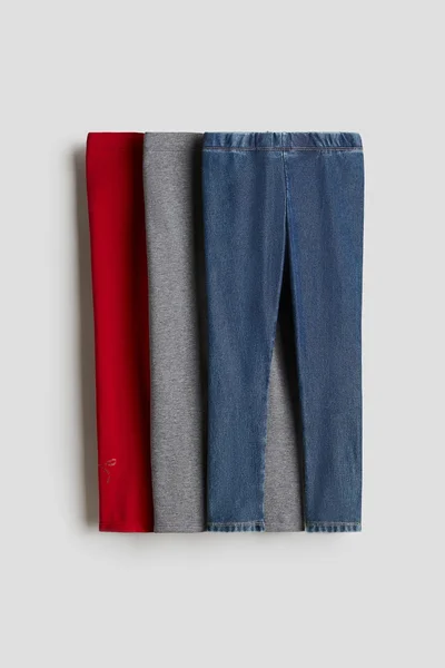 H&M 3-Pack Brushed-Inside Leggings