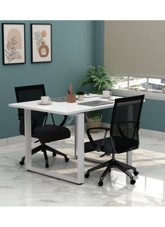 Steel Conference Table with Melamine Finish Top White 75x140x100cm - pzsku/ZE35E626DA695C4F74B9BZ/45/_/1735111863/e9f545ac-dd6d-4adf-a369-c9712121af30