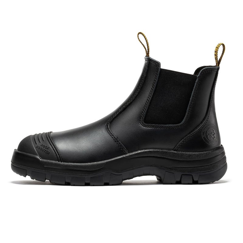 ROCKROOSTER Lumen - 6 inch Soft Toe Rubber Outsole Slip On Work Boots for Men AK227NTRB-9 - Image 4