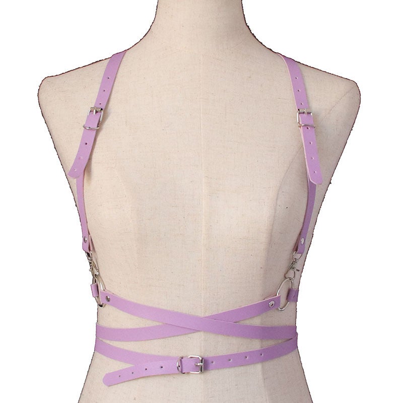 Celebrity Multi-Wrap Strap Waist Belt Fashion Accessory Light purple  - Image 1