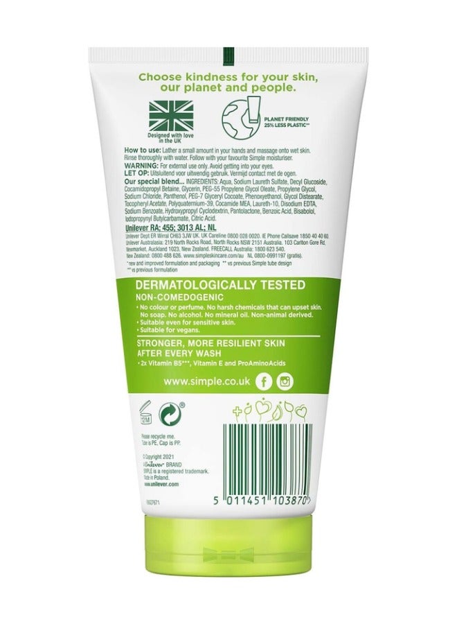 Simple moisturising facial wash 150ml | 100% soap free | Non Comodogenic - Image 2
