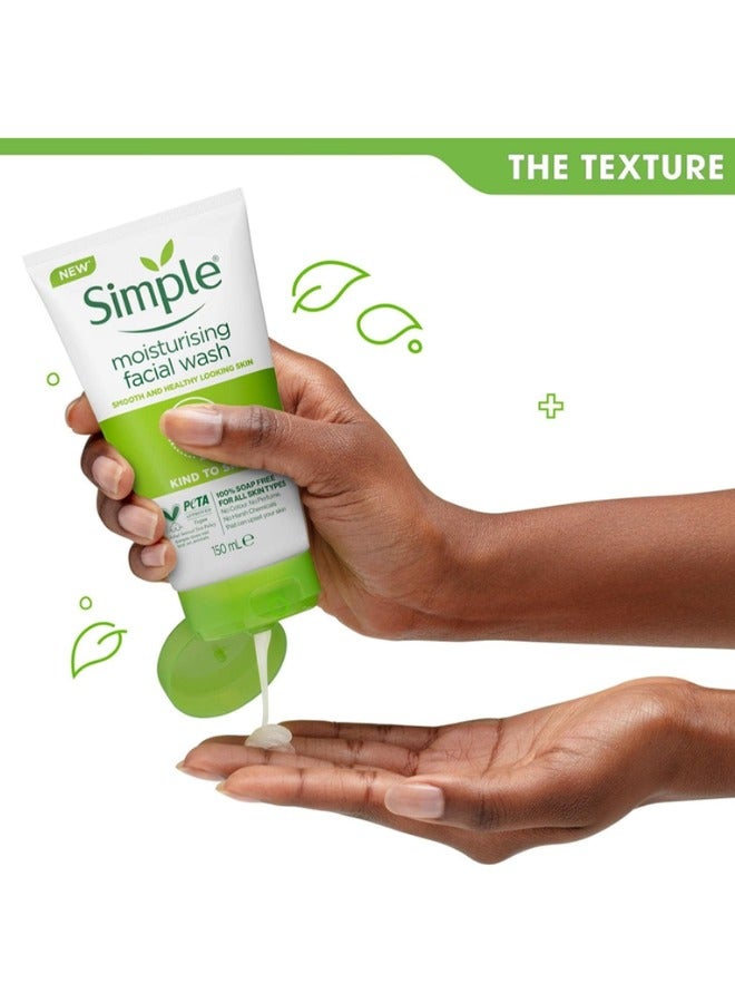Simple moisturising facial wash 150ml | 100% soap free | Non Comodogenic - Image 4