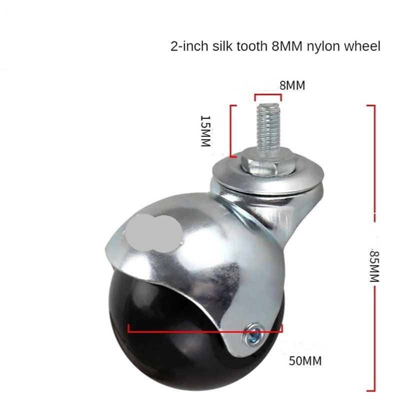 2 Inch Spherical Nylon Caster Wheel For Sofa Furniture And Tea Table - Image 3