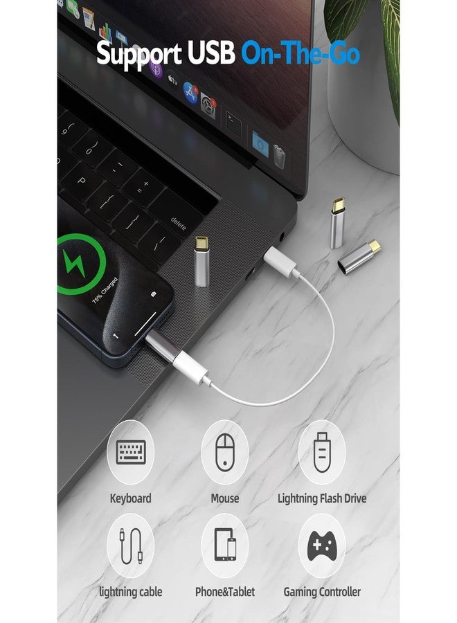 ARKTEK Lightning to USB C Adapter 4Pack- Support Fast Charging, Data Transfer, OTG - USB Type C Adapter Compatible with iPhone 17 16 Plus Pro Max, AirPods 4 Pro 2, Galaxy S24, Pixel 9, Pura70 Pro - Image 3