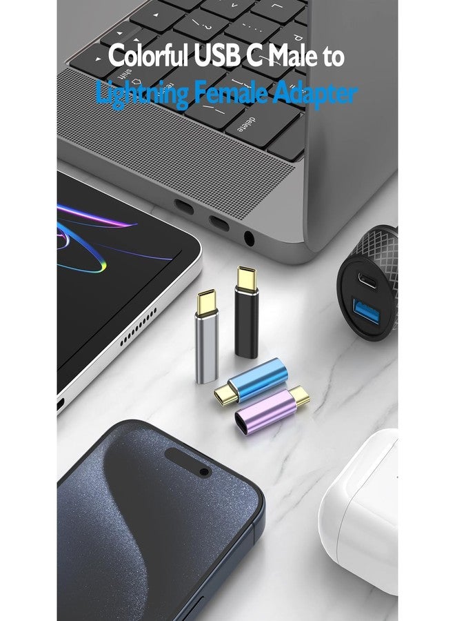 ARKTEK Lightning to USB C Adapter 4Pack- Support Fast Charging, Data Transfer, OTG - USB Type C Adapter Compatible with iPhone 17 16 Plus Pro Max, AirPods 4 Pro 2, Galaxy S24, Pixel 9, Pura70 Pro - Image 2