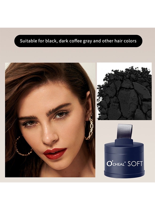 OCHEAL Soft Mist And Ssoftness Hairline Powde,Hairline Powder Magical Instantly Hair Line Shadow Quick Cover Hair Root Concealer with Puff Touch Root Cover Up for Thinning Hair Waterproof(Black)  - Image 2