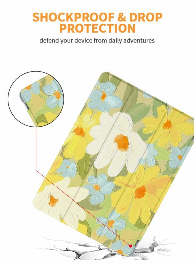NIBEMINENT Floral Cover for Huawei MatePad Pro 12.6 Inch, Cute Slim Leather Folio Smart Cover, Shock Resistant Drop Automatic Sleep/Wake Tablet Case - Image 5