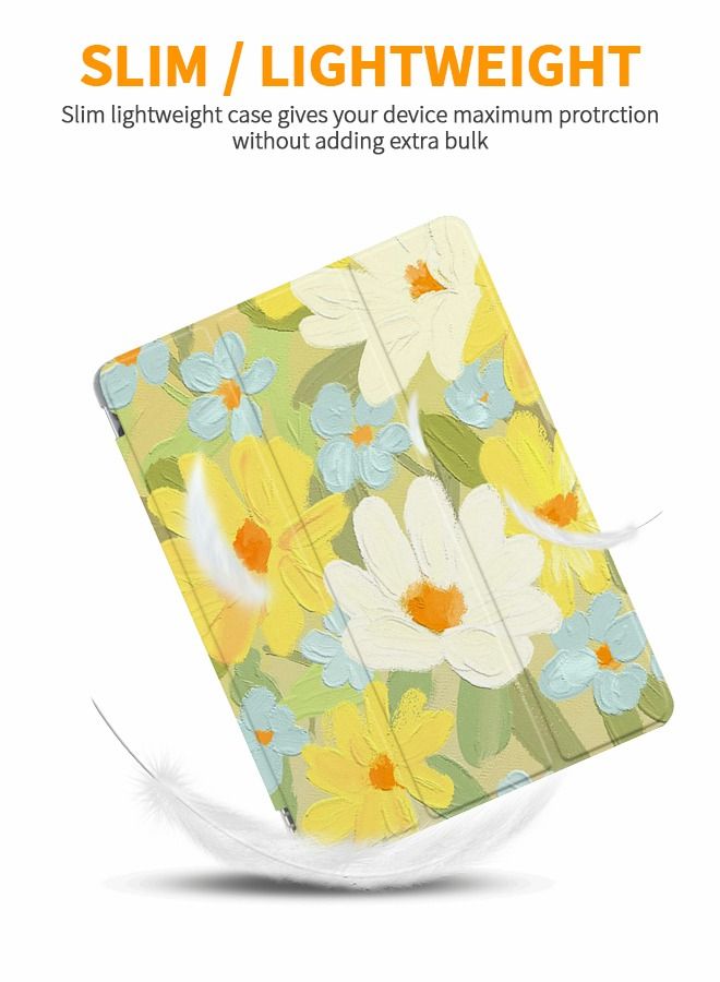 NIBEMINENT Floral Cover for Huawei MatePad Pro 12.6 Inch, Cute Slim Leather Folio Smart Cover, Shock Resistant Drop Automatic Sleep/Wake Tablet Case - Image 3