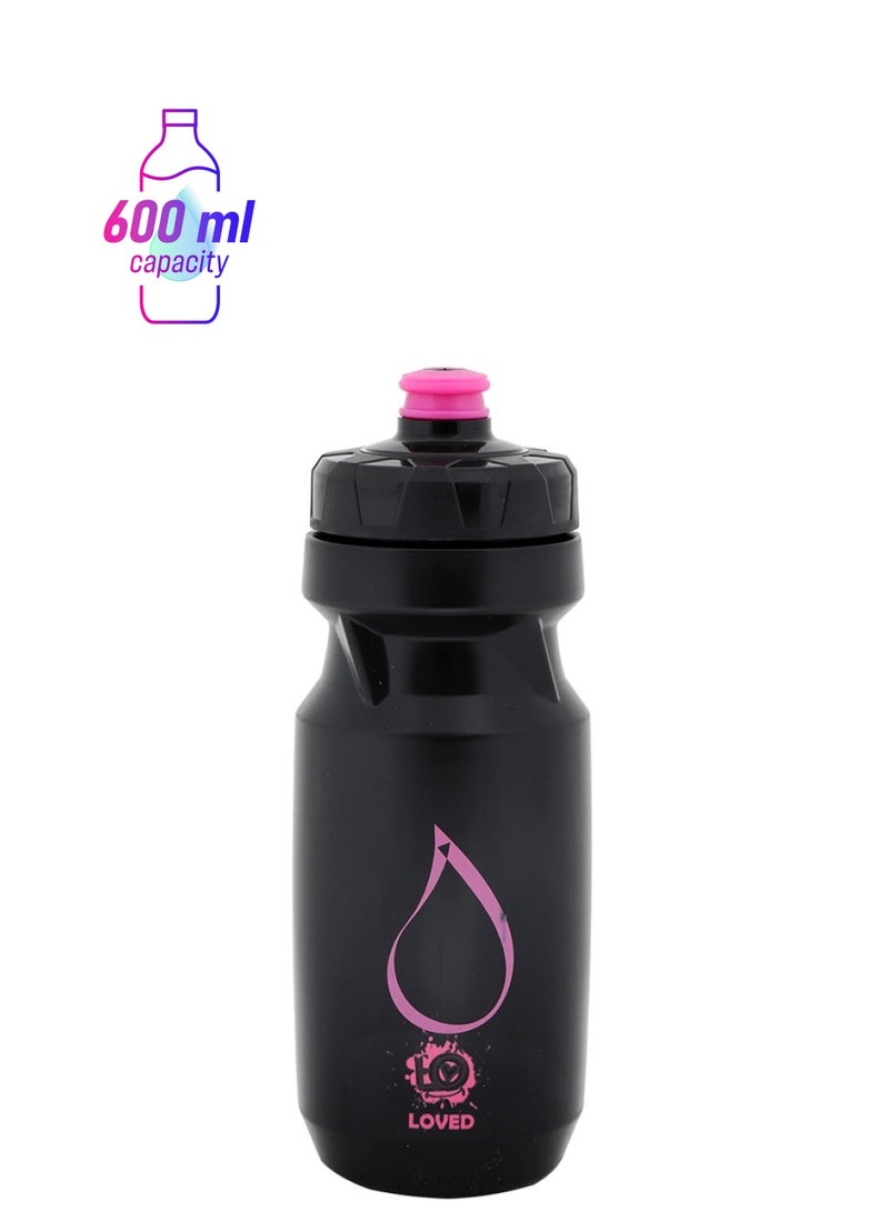 Biggdesign Moods Up Love Water Bottle 600 ML Black - Image 1
