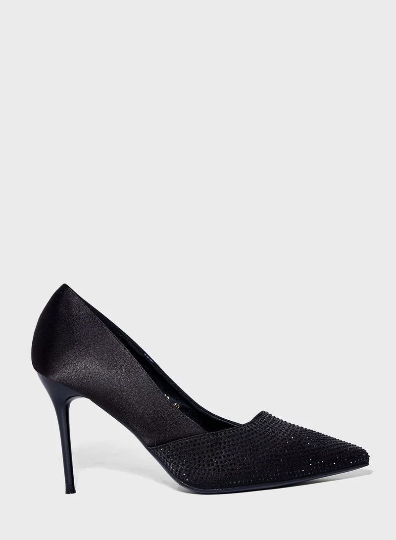 ايلا ليمتد اديشن High Heel Glitter Pointed Pump