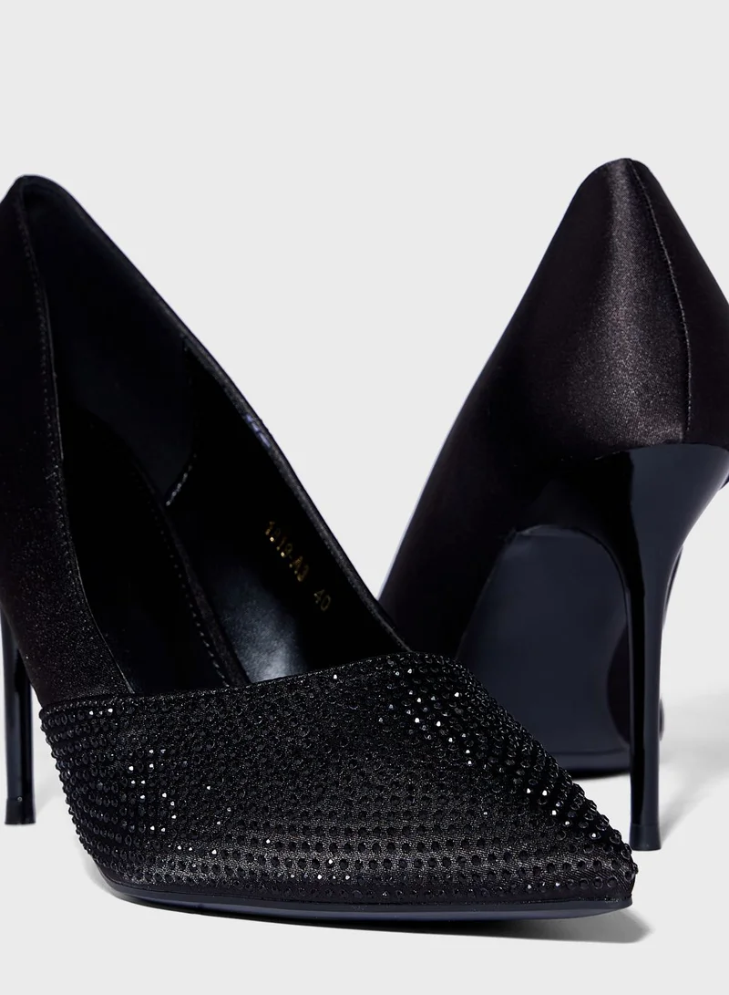 ايلا ليمتد اديشن High Heel Glitter Pointed Pump
