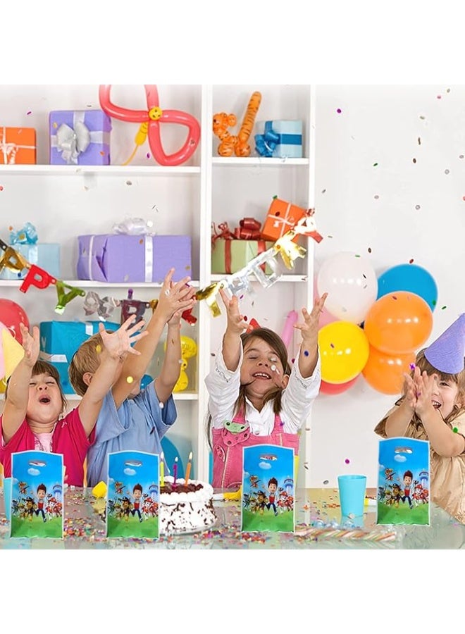 PAW PATROL Party Gift Bags 30pcs Set, Durable Plastic with Handles, Vibrant Cartoon Print Designs - Image 4