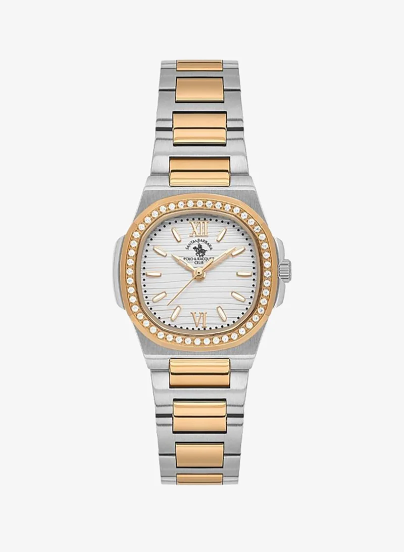 SANTA BARBARA POLO & RACQUET CLUB Santa Barbara Polo & Racquet Club - Unique Women's Watch | Stainless Steel Band with Steel Case | Analog | Round Dial | Mineral Glass | Japanese Quartz | Water Resistance 50 Meters