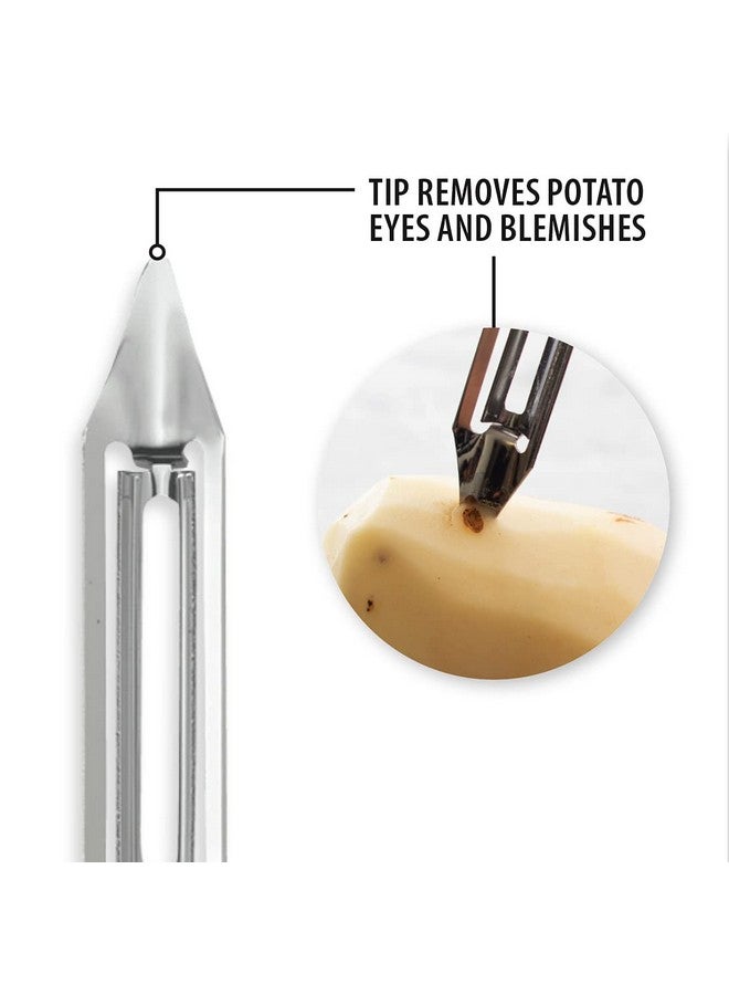 Rada Cutlery Vegetable Peeler, Silver Handle, Pack of 2 - Image 3