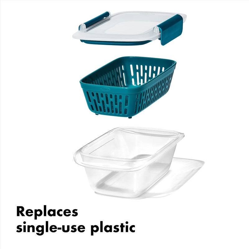 OXO Prep and Go Container with Colander - Ideal for Washing and Storing Fruits and Vegetables - Image 5