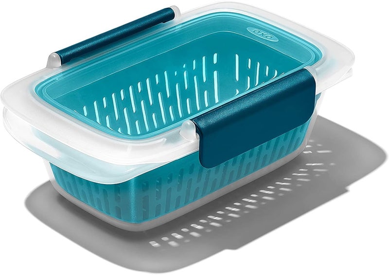 OXO Prep and Go Container with Colander - Ideal for Washing and Storing Fruits and Vegetables - Image 1