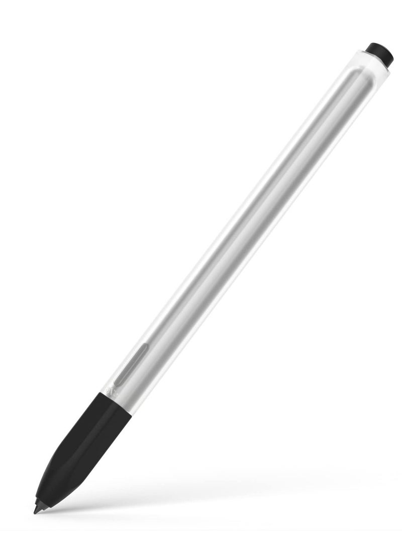 جراب قلم رصاص S Pen متوافق مع Samsung Galaxy Tab S7/S7+/S7 FE/S8/S8+/S8 Ultra/S9/S9+/S9 Ultra، تصميم كلاسيكي، غطاء شفاف من السيليكون غير قابل للانزلاق. (أسود) - Image 1