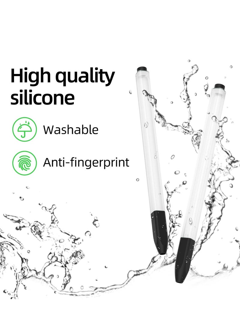 جراب قلم رصاص S Pen متوافق مع Samsung Galaxy Tab S7/S7+/S7 FE/S8/S8+/S8 Ultra/S9/S9+/S9 Ultra، تصميم كلاسيكي، غطاء شفاف من السيليكون غير قابل للانزلاق. (أسود) - Image 5