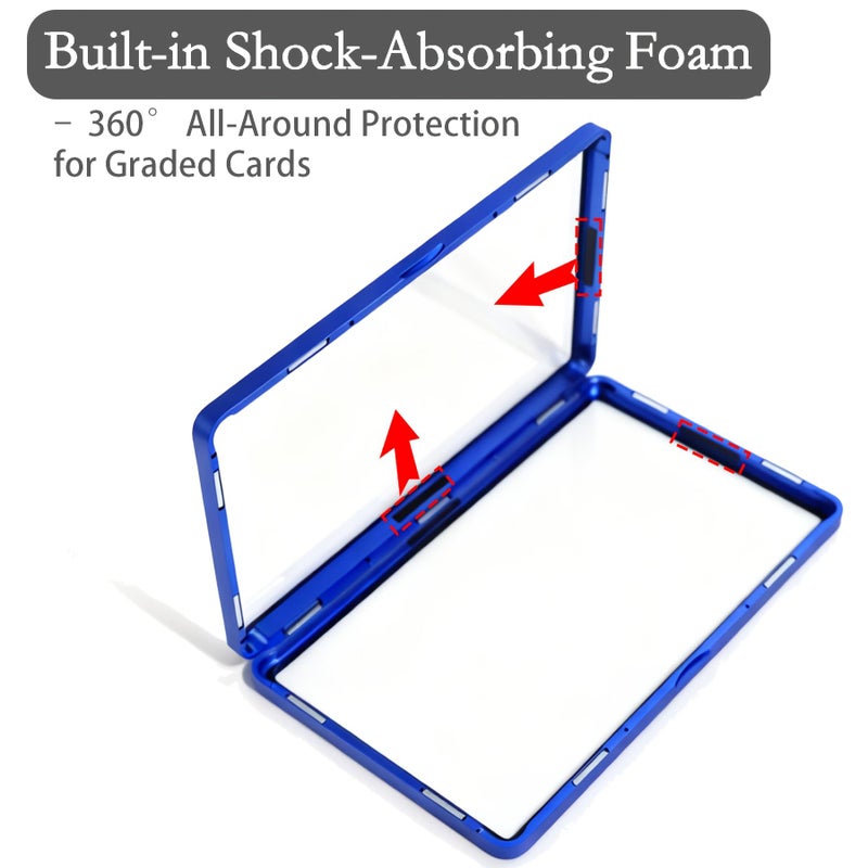 Aluminum Alloy Graded Card Protectors Purple Compatible Standard PSA Boxes Stackable Design Bgs35pt - Image 4