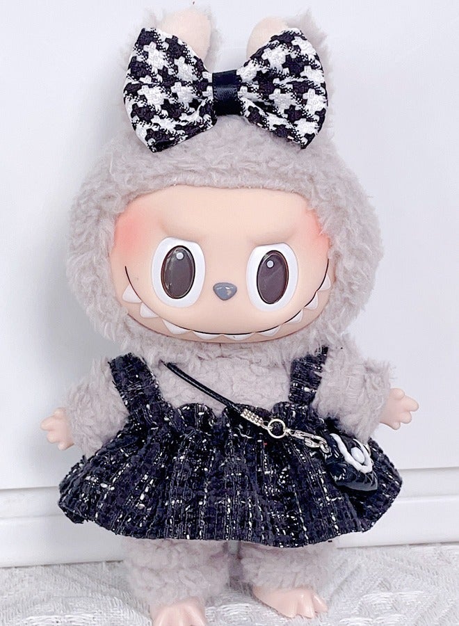 3-Pieces Labubu Multicolor Dolls Clothes Accessories Casual Style Outfit for Pretend Play Doll Clothing Set and Exquisite Accessories Bundle for Kids Play - Image 1