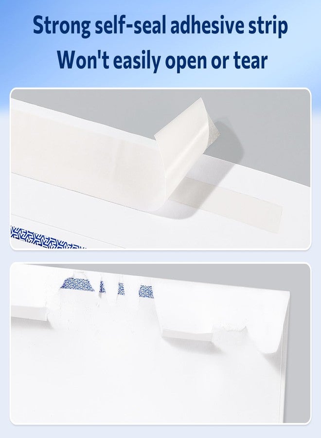 SUNEE #10 Security-Tinted Self Seal Envelopes - 500 Pack White Windowless Mailing Envelopes, 24LB Printer Friendly for Business, Home & Office Use (4-1/8 x 9-1/2") - Image 4