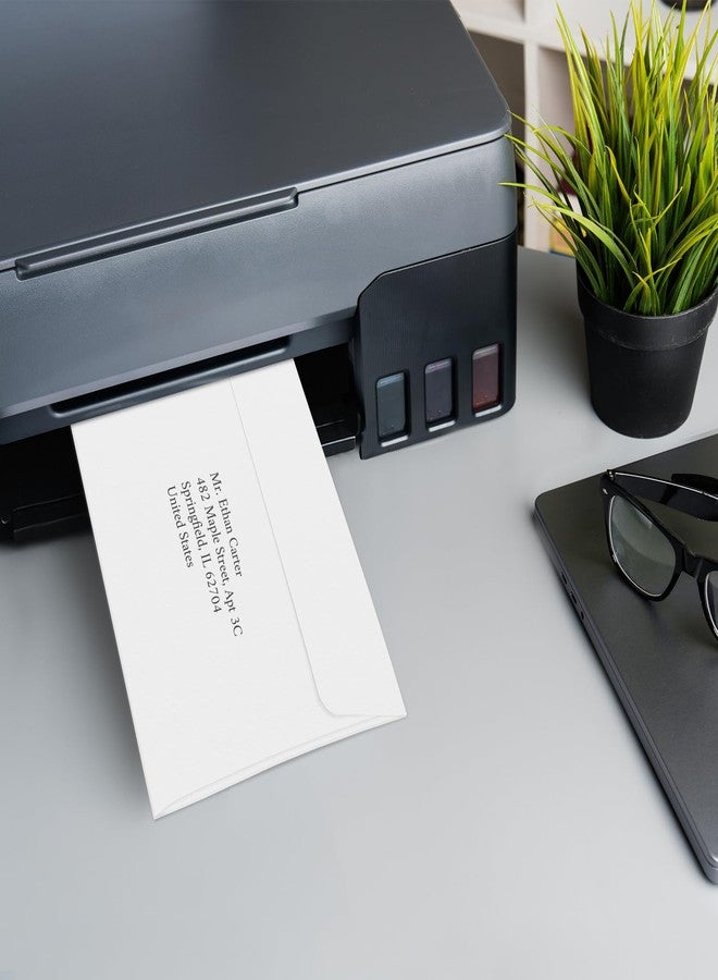SUNEE #10 Security-Tinted Self Seal Envelopes - 500 Pack White Windowless Mailing Envelopes, 24LB Printer Friendly for Business, Home & Office Use (4-1/8 x 9-1/2") - Image 5