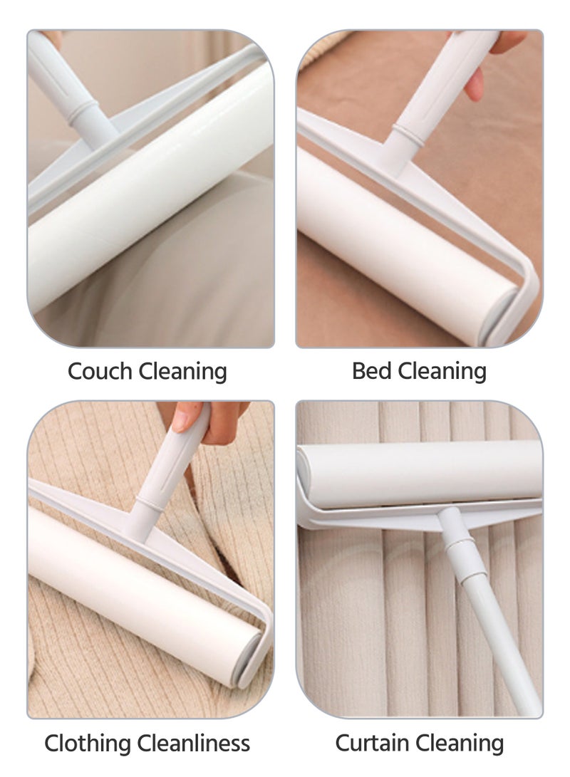 Retractable Lint Roller with 3 Refills,Lint Roller for Clothes,Pet Hair,Floor Dust and Curtain Dust - Image 3