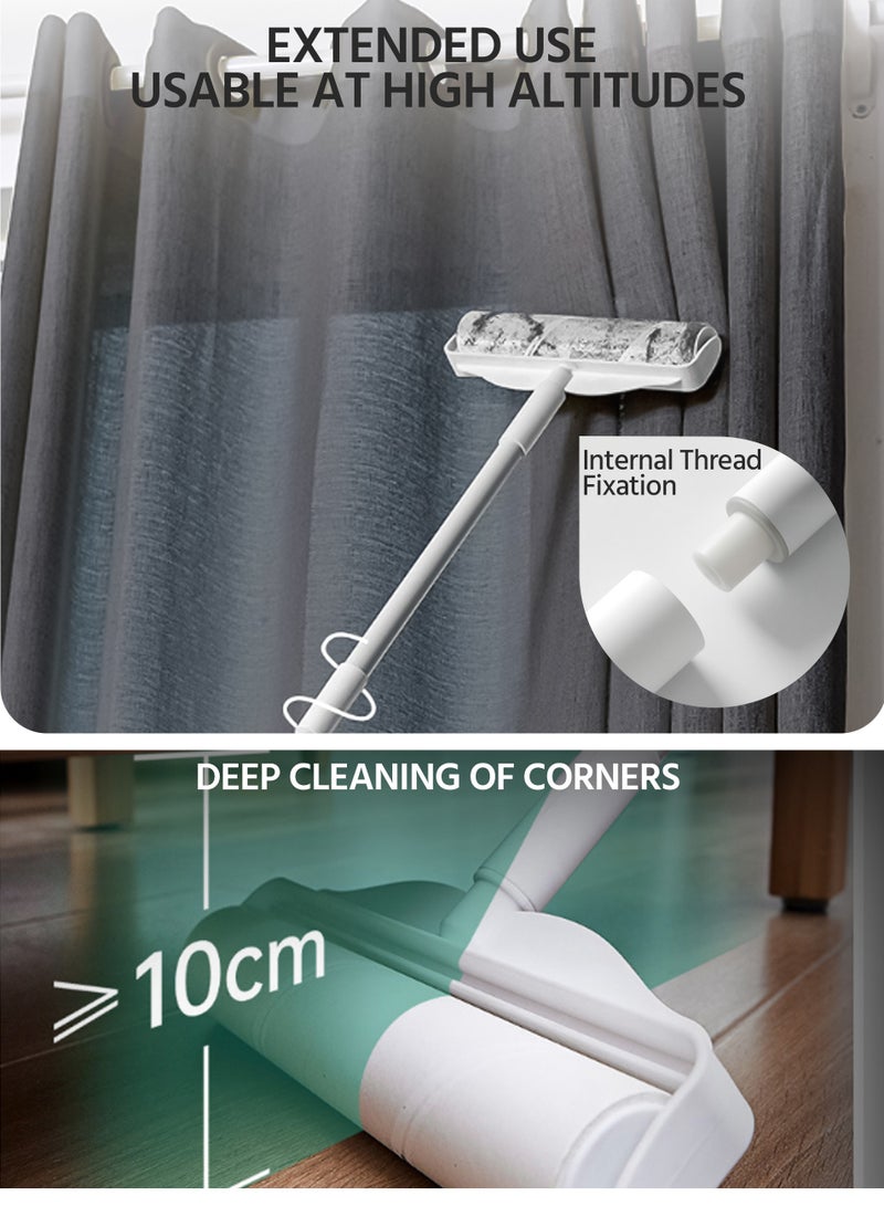 Retractable Lint Roller with 3 Refills,Lint Roller for Clothes,Pet Hair,Floor Dust and Curtain Dust - Image 5