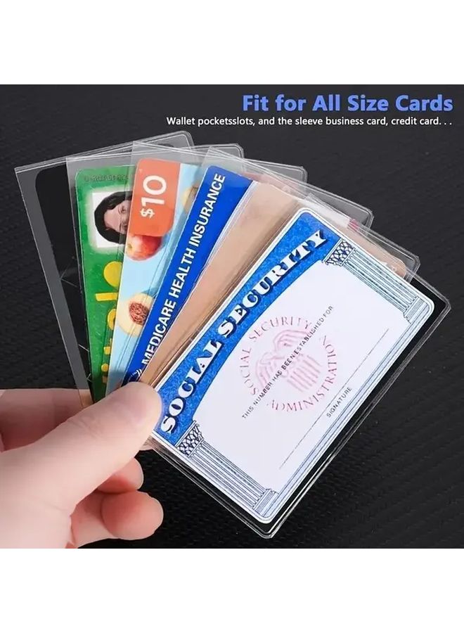 Transparent PVC Waterproof Card Protectors Soft Storage Bags For Social Security Medical Insurance Credit Cards - Image 1