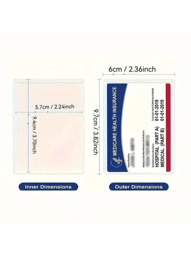 Transparent PVC Waterproof Card Protectors Soft Storage Bags For Social Security Medical Insurance Credit Cards - Image 4